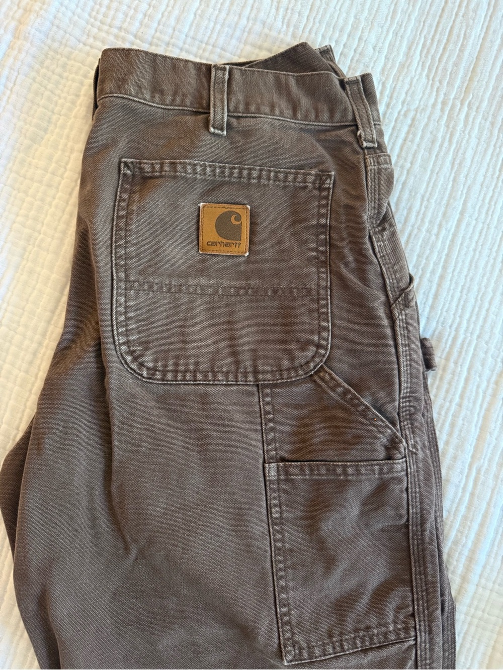 Carhartt Brown Cargo Work Pants with Utility Pockets - Picture 6 of 7
